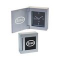 Cast Aluminum Flip Open Desk Alarm Clock
